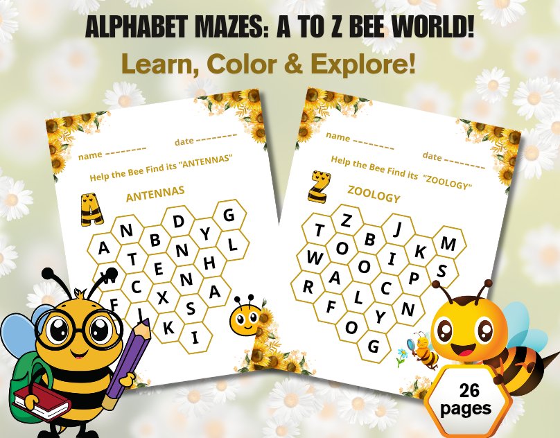 todayne98673220's tweet image. 🐝 Master ABCs with our NEW Bee Alphabet Mazes! 26 pages of buzzing fun A-Z.
​✨ No-prep
✨ Science-integrated
✨ From The Teaching Treasure Trove 💎
​Get it on #TpT:
teacherspayteachers.com/Product/Bee-Al…
​#Kindergarten #Alphabet #PreK #BeeUnit #TeacherLife #TheTeachingTreasureTrove