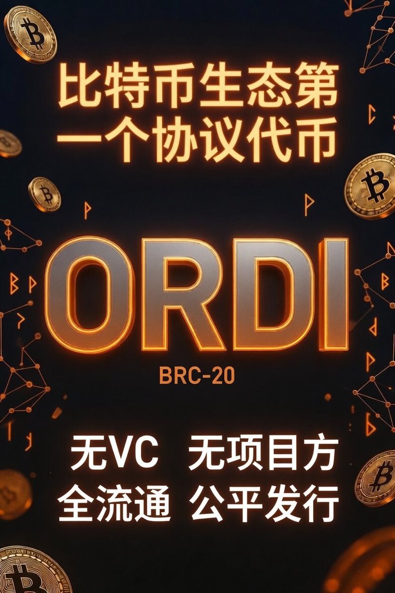 PulseSource's tweet image. #ORDI 是比特币生态第一个协议代币
无VC、无项目方、全流通、公平发行