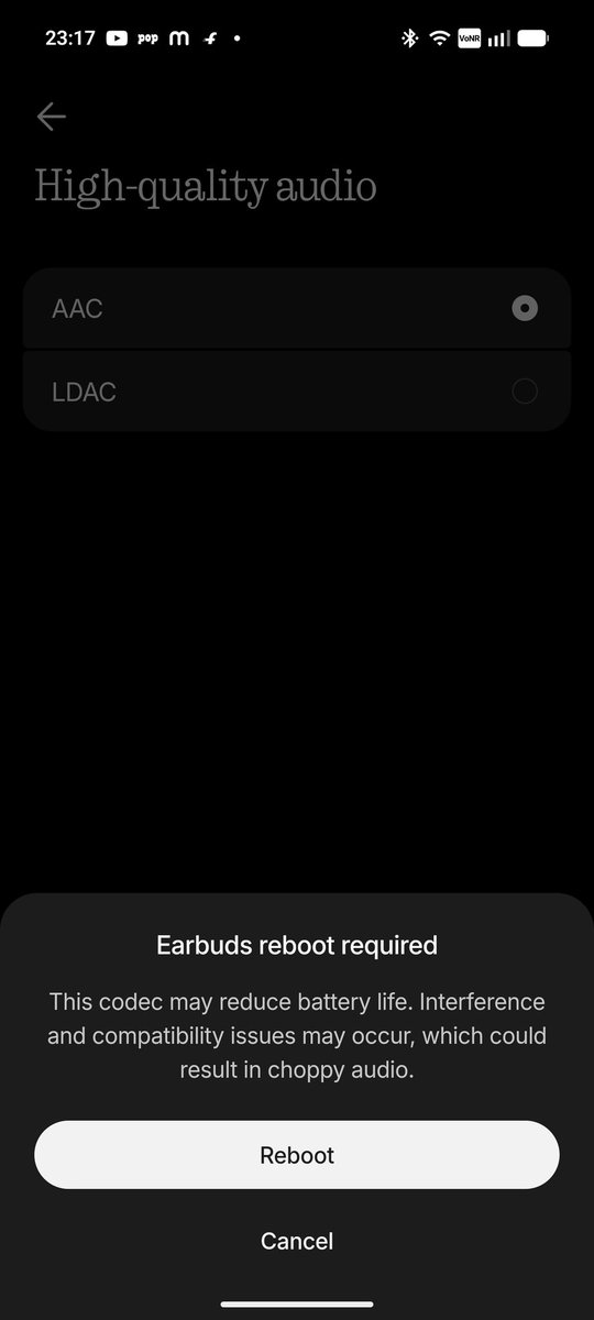 bongarani's tweet photo. @cmfbynothing Please fix the CMF buds 2 plus. The Hi-res LDAC audio has become really laggy and choppy as well as the ANC has gone broke after the Firmware Update version 1.0.1.54. Please fix these issues for the sake of audiophiles like us. https://t.co/Gii6UaD9xj
