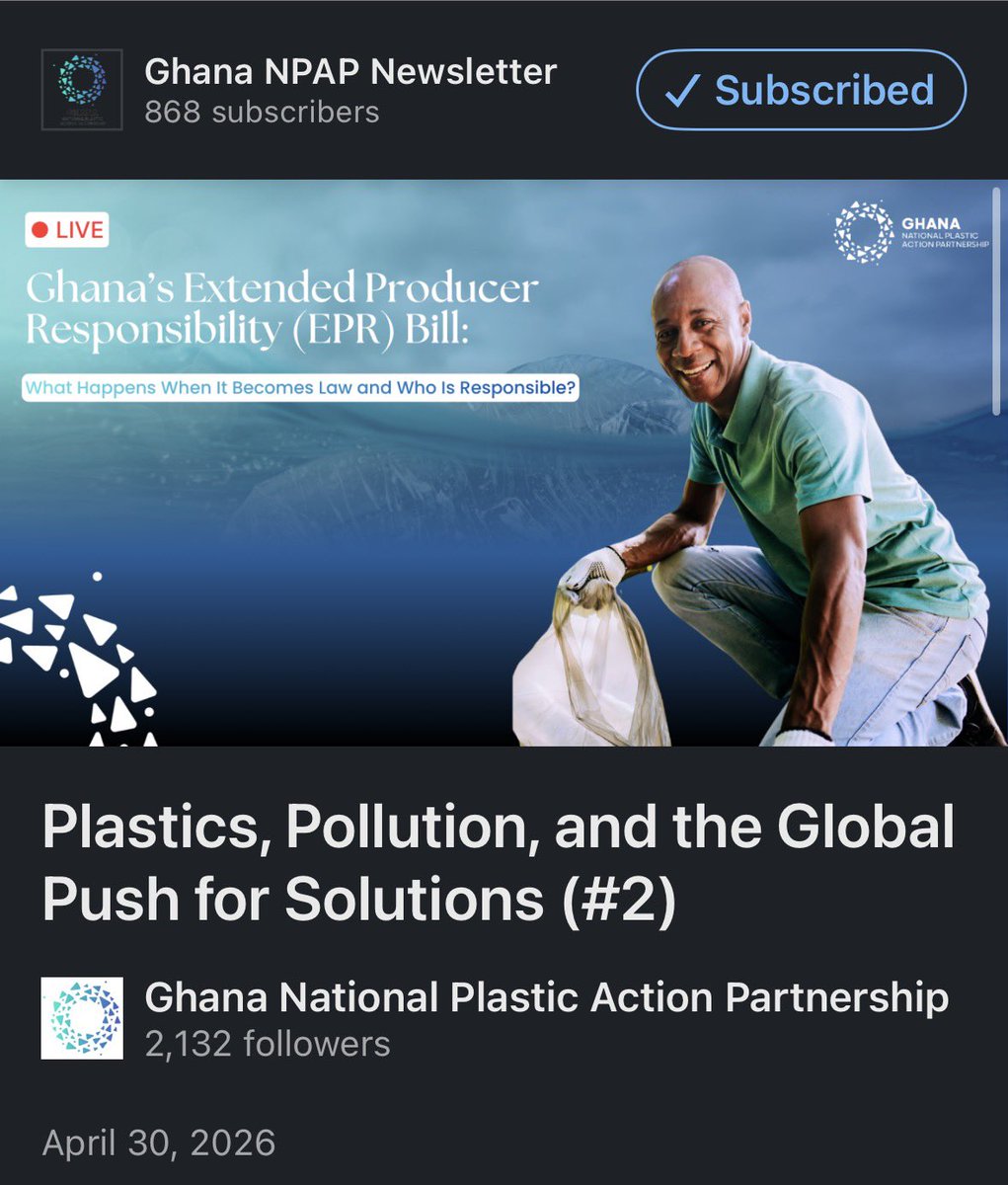 GhanaNPAP's tweet image. They may be “informal,” but they’re essential. ♻️
In Part 2 of our article, we examine Ghana’s #EPR draft and what real #inclusivity means for #informalwasteworkers.
Because inclusion must go beyond policy and into practice.
Read more via our LinkedIn.
#PlasticActionGH