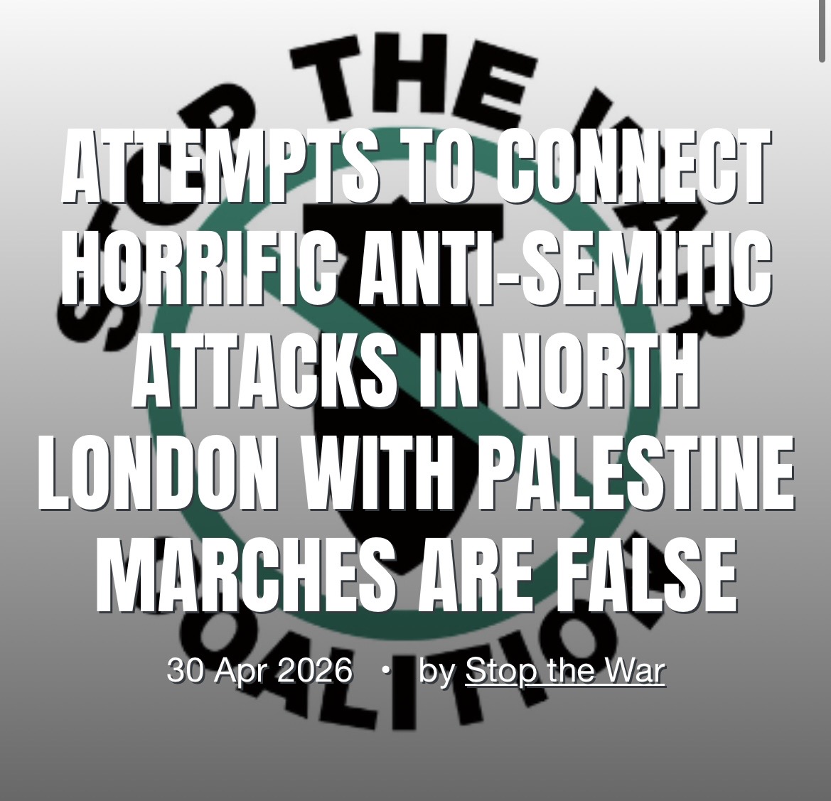 Stop the War Coalition tweet media