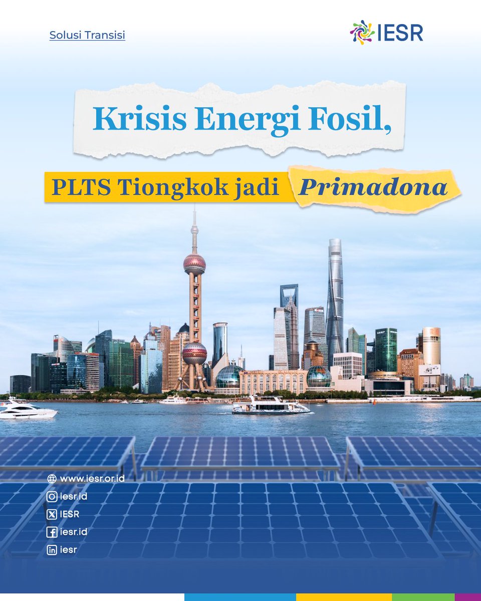 IESR's tweet photo. Sobat Essentials!

Ada data menarik yang menunjukkan lonjakan ekspor #PLTS dari #Tiongkok di tengah krisis energi global akibat pembatasan di Selat Hormuz. https://t.co/V5u0P3qN6t