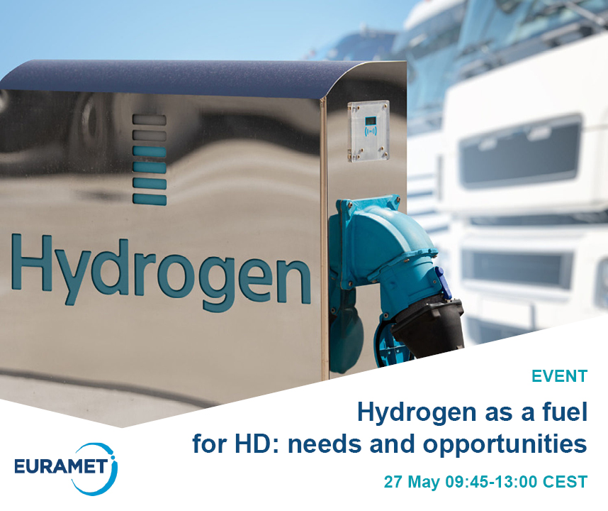 EURAMET's tweet image. Webinar: Hydrogen as a fuel for heavy-duty - needs and opportunity

🗓️ 27 May, 9:45-13:00 CEST
🖥️ Online

👥 #Partnership project #MetHyTrucks will present challenges and developments in the area of hydrogen fuel for heavy-duty applications

Register: bit.ly/4n28Uwa