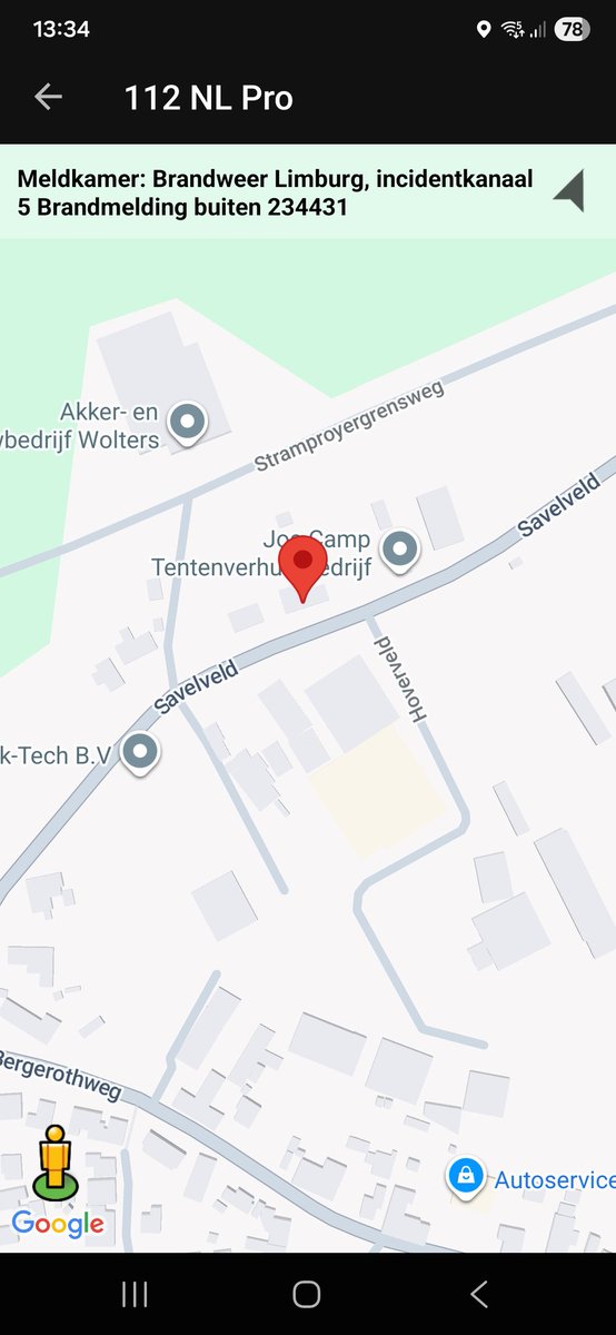 Brandmelding Buiten