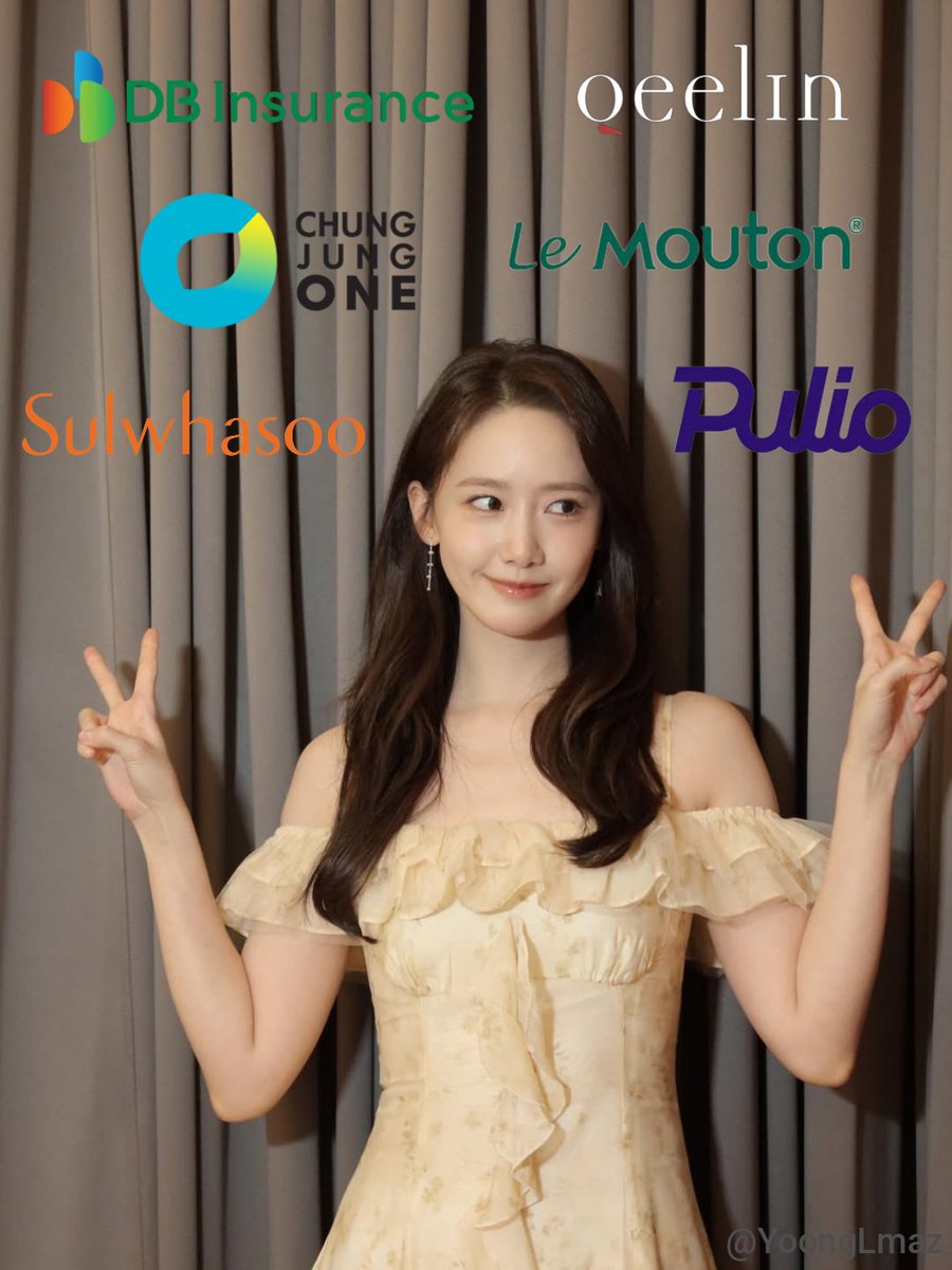 YoongLmaz's tweet photo. YoonA's current brand deals 💫

📜DB Insurance 
💍Qeelin
💆‍♀️Pulio
💄Sulwhasoo 
🥘ChungJungOne
👟Le Mouton

#임윤아 #LimYoonA #윤아 #YoonA https://t.co/JDjkujtBW9