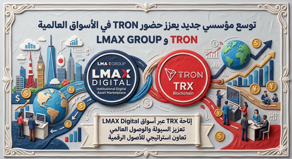 6580l's tweet image. توسّع مؤسسي جديد يعزز حضور #TRON في الأسواق العالمية للأصول الرقمية 🚀
أعلنت @LMAX، عن توسيع تعاونها مع @trondao، مع إتاحة TRX عبر أسواق التداول المختلفة ودعم شبكة TRON على LMAX Digital.

خطوة تعزز السيولة وتوسع وصول TRX في بيئة مؤسسية أكثر نضجًا 🔥💎

 #TRX #TRONGlobalFriends