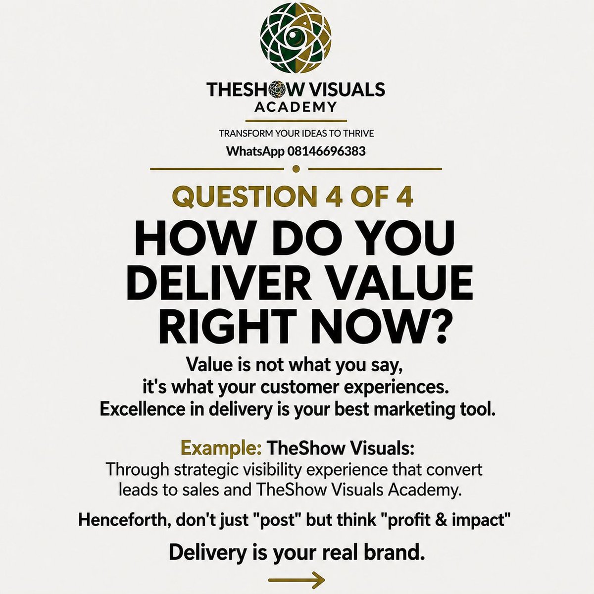 TheFunmyShow's tweet image. If you cannot answer these four basic questions, your business needs a strategy reset. That is exactly what I do.

Send us a DM. Let's connect.

#theshowvisuals #explore #digitalbusiness #consultthe_funmyshow