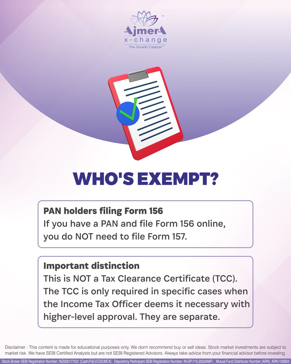 ajmeraxchange's tweet image. From 1st April 2026, new tax compliance rules may require pre-departure declarations for international travel. Stay informed to avoid last-minute issues at the airport.

#IncomeTaxIndia #TaxCompliance #InternationalTravel #NRI #AjmeraXchange