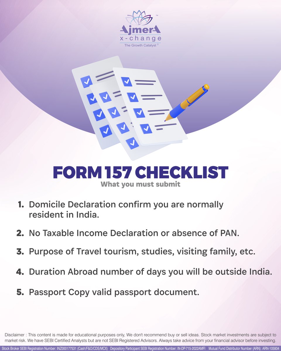 ajmeraxchange's tweet image. From 1st April 2026, new tax compliance rules may require pre-departure declarations for international travel. Stay informed to avoid last-minute issues at the airport.

#IncomeTaxIndia #TaxCompliance #InternationalTravel #NRI #AjmeraXchange