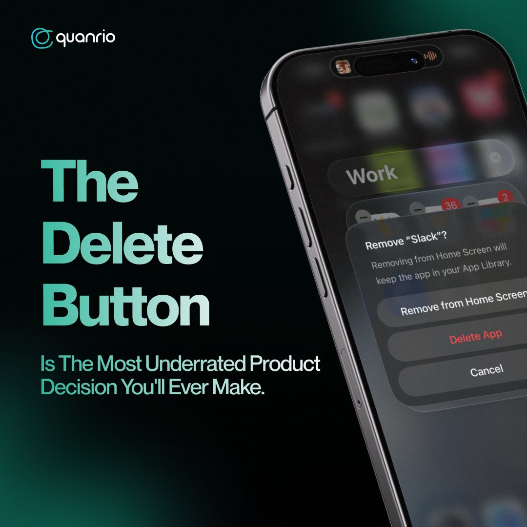 quanriotech's tweet photo. Most founders think growth means adding more features.

But the best apps? They know when to remove them.

- Instagram killed its IGTV app. 
- Spotify retired Car View. 
- Slack removed features that users barely touched.

#AppDevelopment #FeatureManagement #Quanrio

(1/4) https://t.co/JZIaFVNi9T