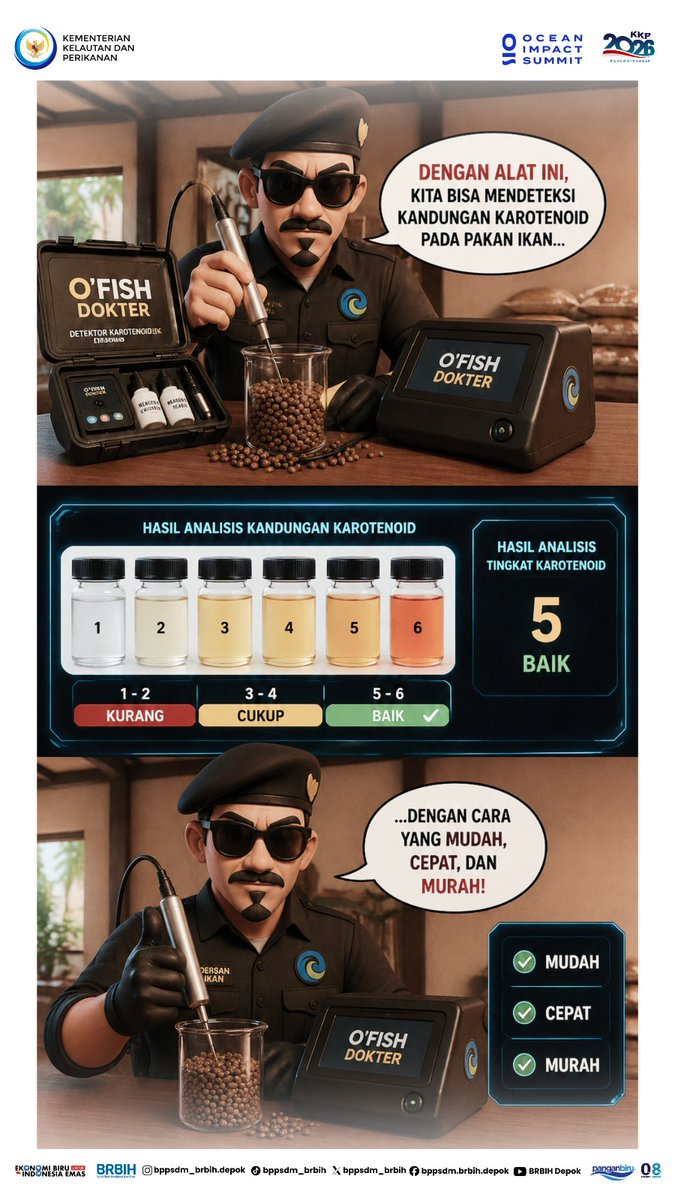 bppsdm_brbih's tweet image. #2026KKPGrowStronger #PanganBiru #EkonomiBiruUntukIndonesiaEmas #SaktiWahyuTrenggono #KKPGOID #BPPSDMKP #BRBIHDepok #OFishDokter #IkanHias #BudidayaIkan #IkanSehat #Kamis #SersanIkan