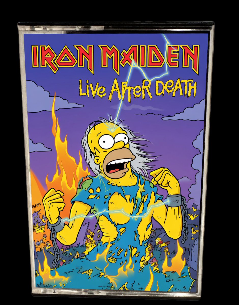 MetalForever_1's tweet image. #simpsons #cassette #metal 🤟👻