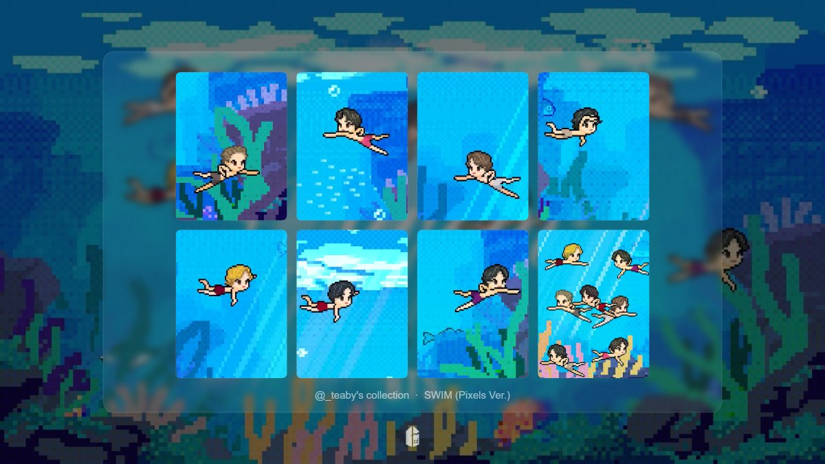 _teaby's tweet image. SWIM (PIXELS VER.) PHOTOCARDS (BCD VER.) ★ @_teaby