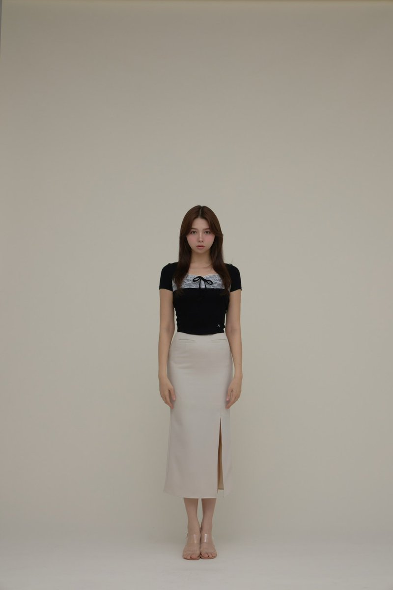 Pamela set up color beige/black ¥16500-tax in デザインはそのままに