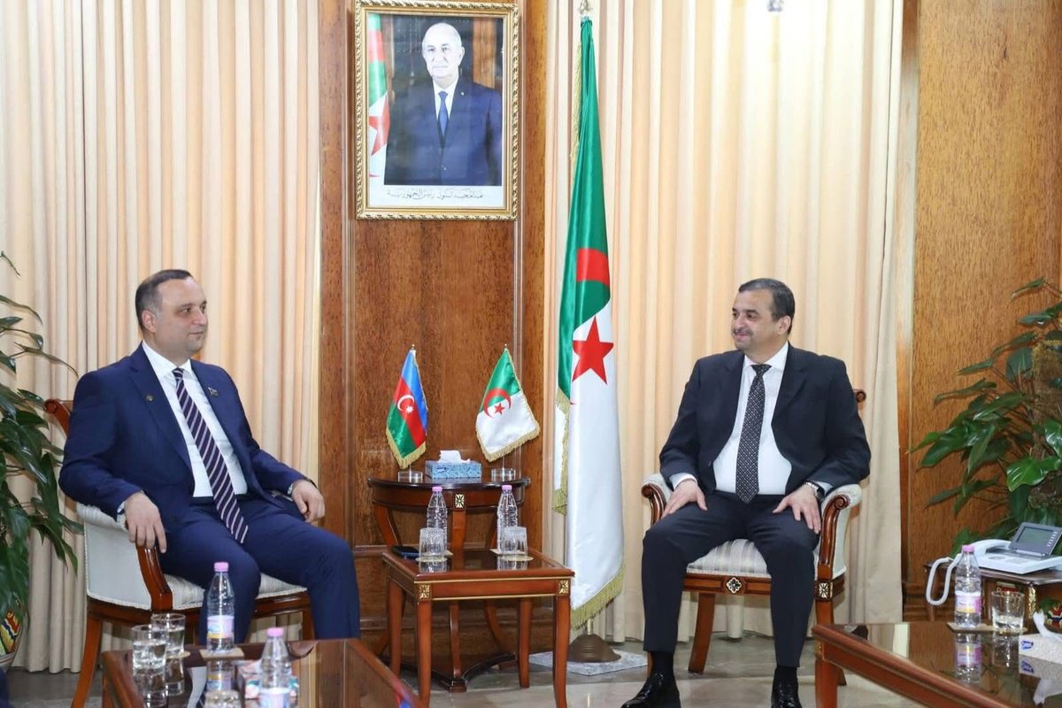Meeting of the members of the Working Group on Azerbaijan–Algeria interparliamentary relations of the Milli Majlis with Mr. Mohamed Arkab, Minister of Energy and Mines of Algeria.