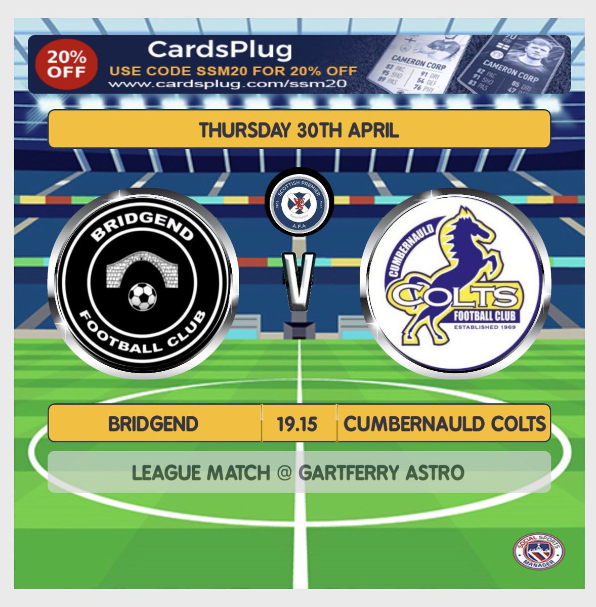 ColtsU19's tweet photo. League action tonight in the North Lanarkshire derby as we travel to our local rivals Bridgend. 

The sides played out a 2-2 draw back in October, and with the Colts 2nd and Bridgend 3rd in the table, it’s sure to be another cracker 

Live updates on @ Usqor app

 #monthecolts https://t.co/JRJeGwqhpe