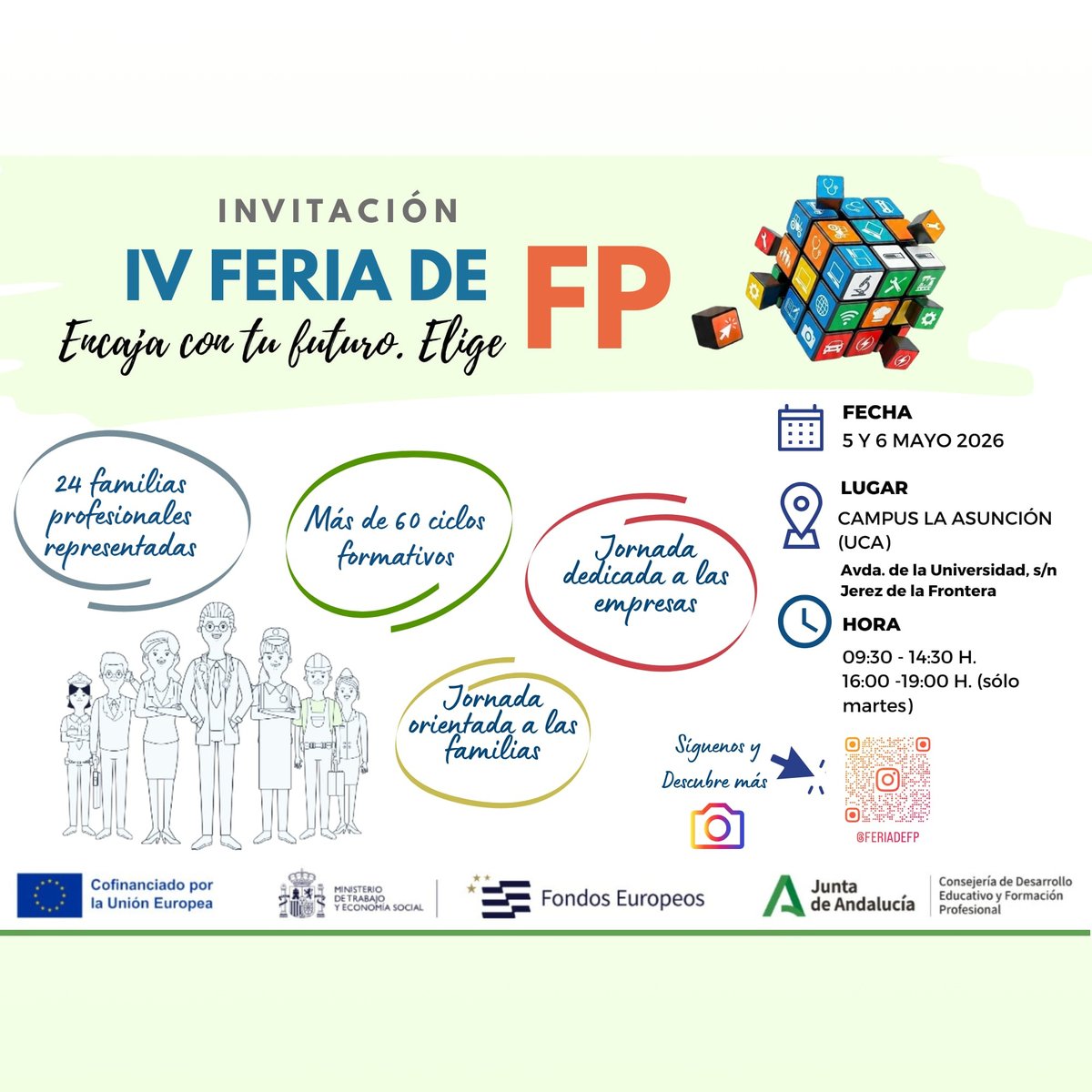 Nuestro centro participa en la IV Feria de FP con aportaciones de los departamentos de TSEAS e Informática. Consulta el programa completo aquí: drive.google.com/file/d/1WsKlez…
 #feriadefp