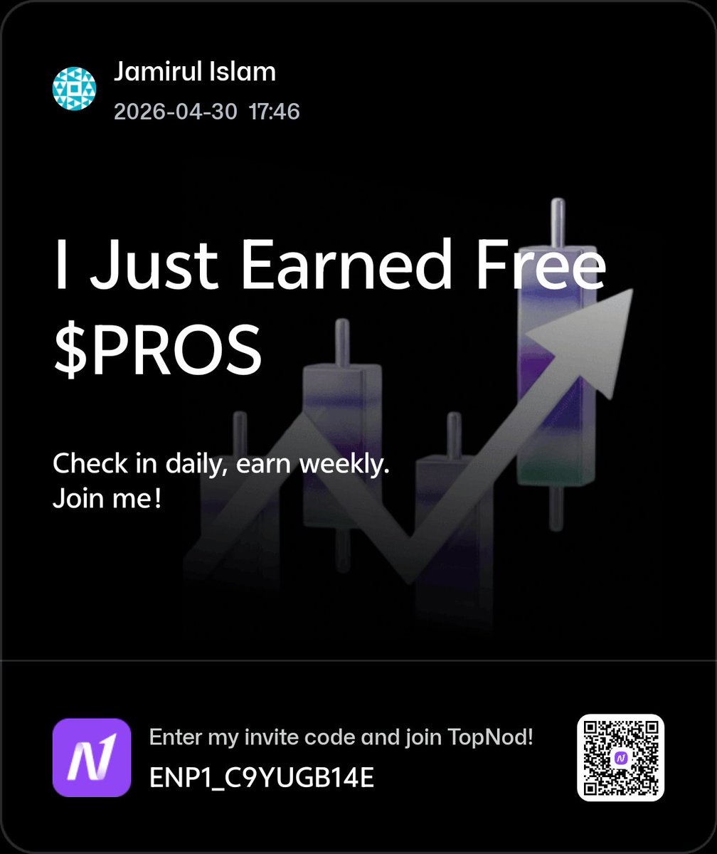 JAMIRUL52's tweet photo. Just joined TopNod Energy Park ⚡️
Simple tasks → earn Energy → share weekly $PROS rewards.
The more people join, the bigger the reward pool 
Worth a try！
#topnodenergy
https://t.co/mvSP7NHUnp https://t.co/CR2QhLVJdo