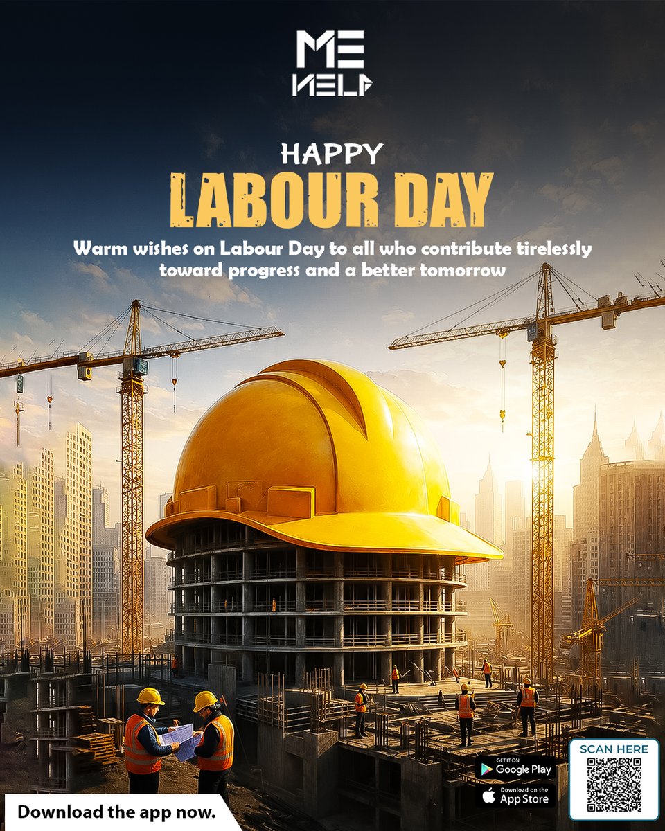 MeeHelpIndia's tweet image. Honoring the hands that build our future this Labour Day. Your dedication, resilience, and hard work shape progress and create stronger communities every day. Let’s celebrate the spirit of every worker who makes growth possible. 👷‍♂️🏗️✨
#LabourDay #WorkersDay #HardWorkPaysOff