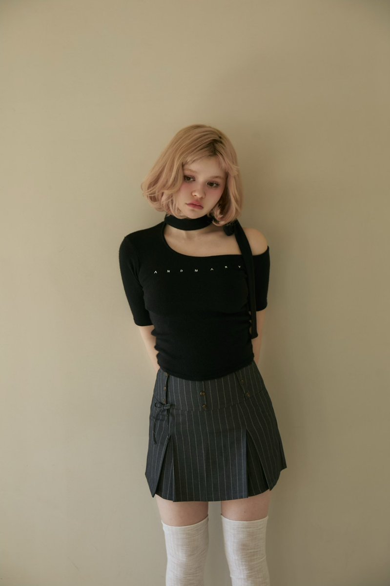 トップス andmary Nana ribbon oneshoulder tops ANDMARY】Nana ribbon oneshoulder トップス【美品 - メルカリ