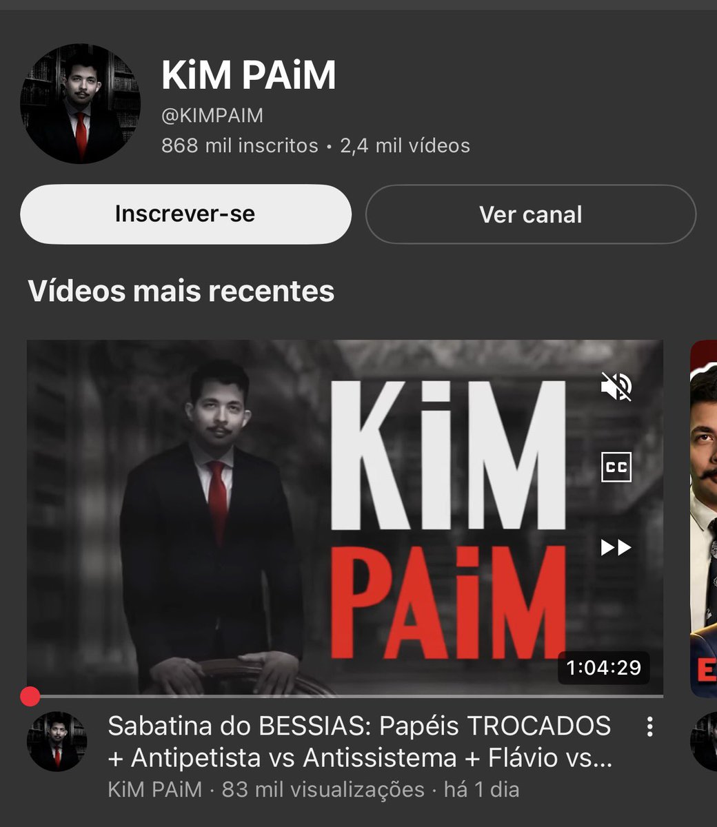 A inveja do Kim⤵️
Não existe comparação. Por isso que o moleque ignora o Australiano de Feira de Santana. 

Vídeo do BESSIAS -