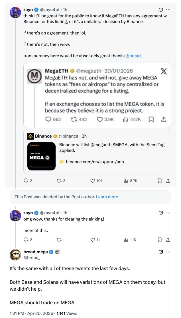 elijah_bcc's tweet photo. @SabretoothSG @mementoresearch >zero MM/CEX allocation in the tokenomics, no listing-fee block

sir, that’s either incompetence or lying

check yourself onchain
direct transfers and a ton of received MEGA tokens to CEXes(Bybit, Bitget, tec) https://t.co/QszNhb6JWs