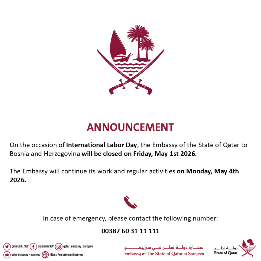 QatarEmb_SJV's tweet photo. #الخارجية_قطر #قطر #الدوحة #البوسنة_والهرسك #سراييفو #MOFAQatar #qatar #doha #bosnia #BiH #sarajevo #katar https://t.co/pxrI3lZnp9