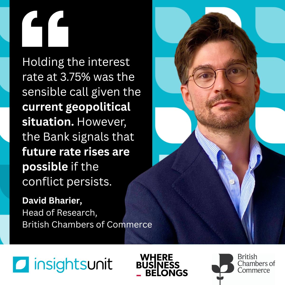 britishchambers's tweet image. 🚨 The @bankofengland has held the interest rate at 3.75% - but warned the rate rises are possible.

Read our full response from our Head of Research @davidbharier

britishchambers.org.uk/news/2026/04/b…

#interestrates #Chambers