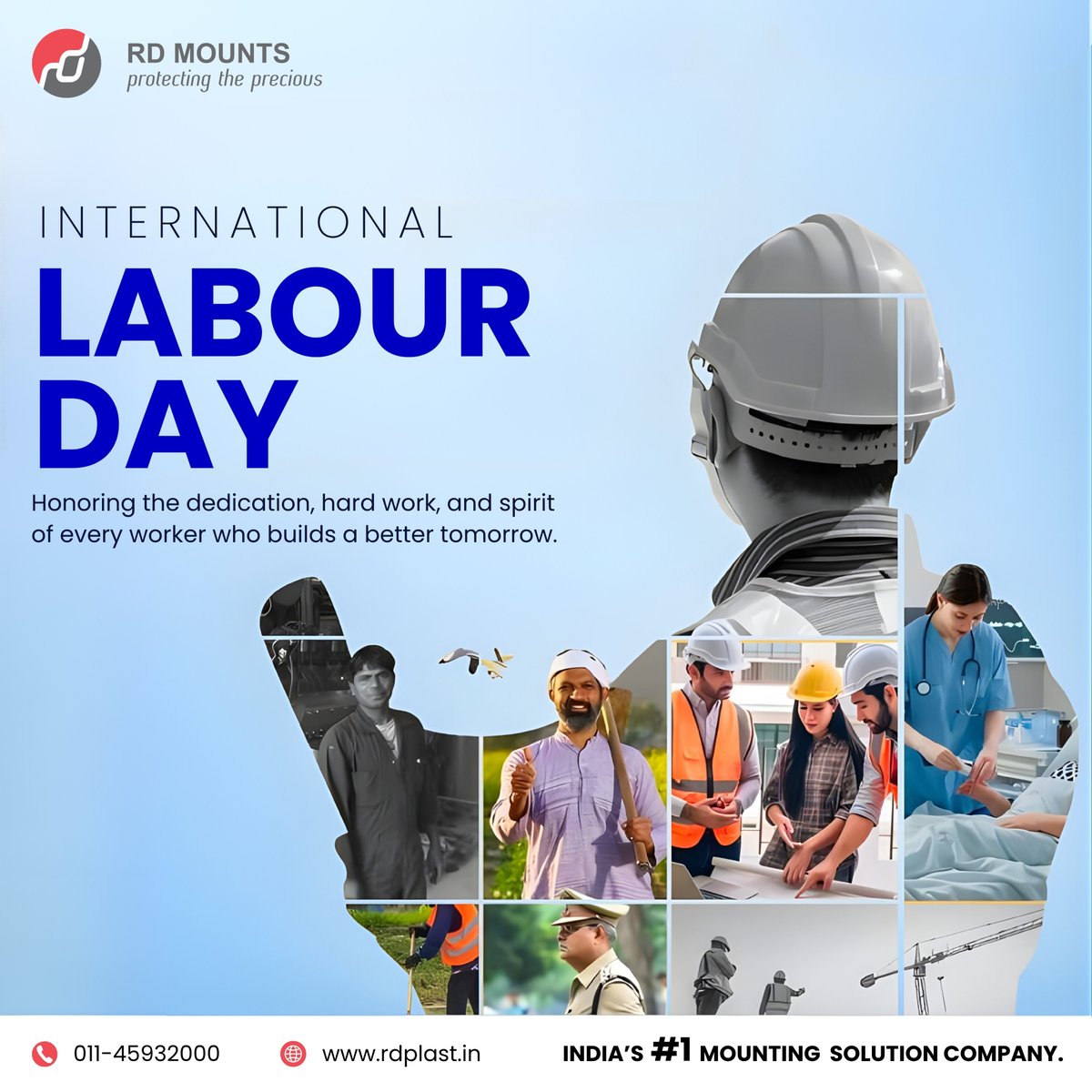 rdplastindia's tweet photo. Built on strength. Driven by precision.
This Labour Day, RD MOUNTS salutes every hand behind perfect installations.
Your dedication powers everything we do.
Enhance your TV Viewing Experience.
Happy International Labour Day!
#LabourDay #RDMounts #InstallationExperts #india https://t.co/tAfm235xJu