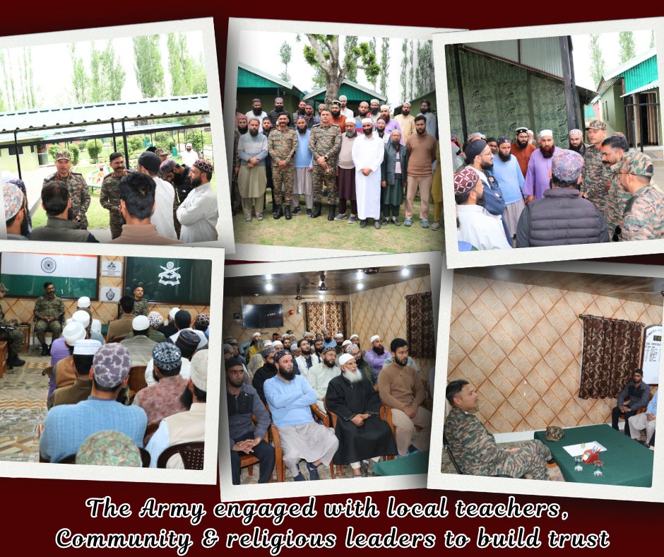 The Army engaged with local teachers, community &amp; religious leaders to build trust, raise awareness of its role &amp; strengthen unity.

The interaction fostered deeper ties, recognising the vital influence of Maulvis in shaping trust &amp; social cohesion.

#IndianArmy #Kashmir