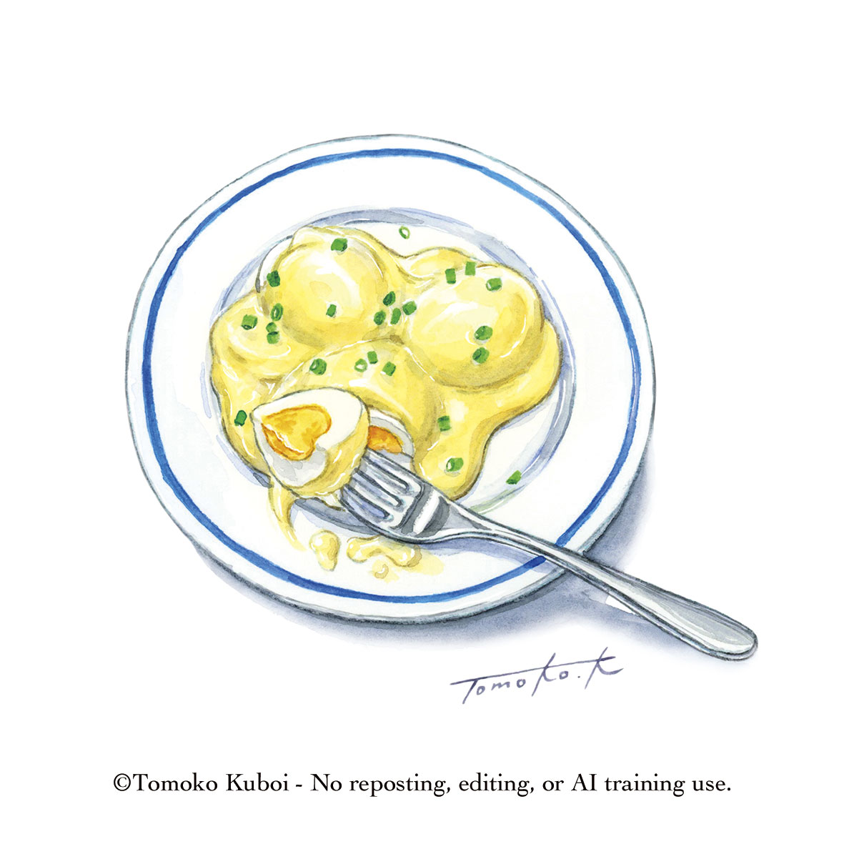 kuboitomoko's tweet photo. 【イギリスのお仕事】🇬🇧
『The Spectator』誌 Olivia Pottsさんの料理コラム連載にて、oeuf mayonnaiseのイラストを担当しました。
今回はフランスの定番、ウフ・マヨネーズです🥚
誌面はこちらからどうぞ⬇️
https://t.co/f3EFPrt94w
#TheSpectator #EditorialIllustration #水彩 https://t.co/wiKgyvj8mc
