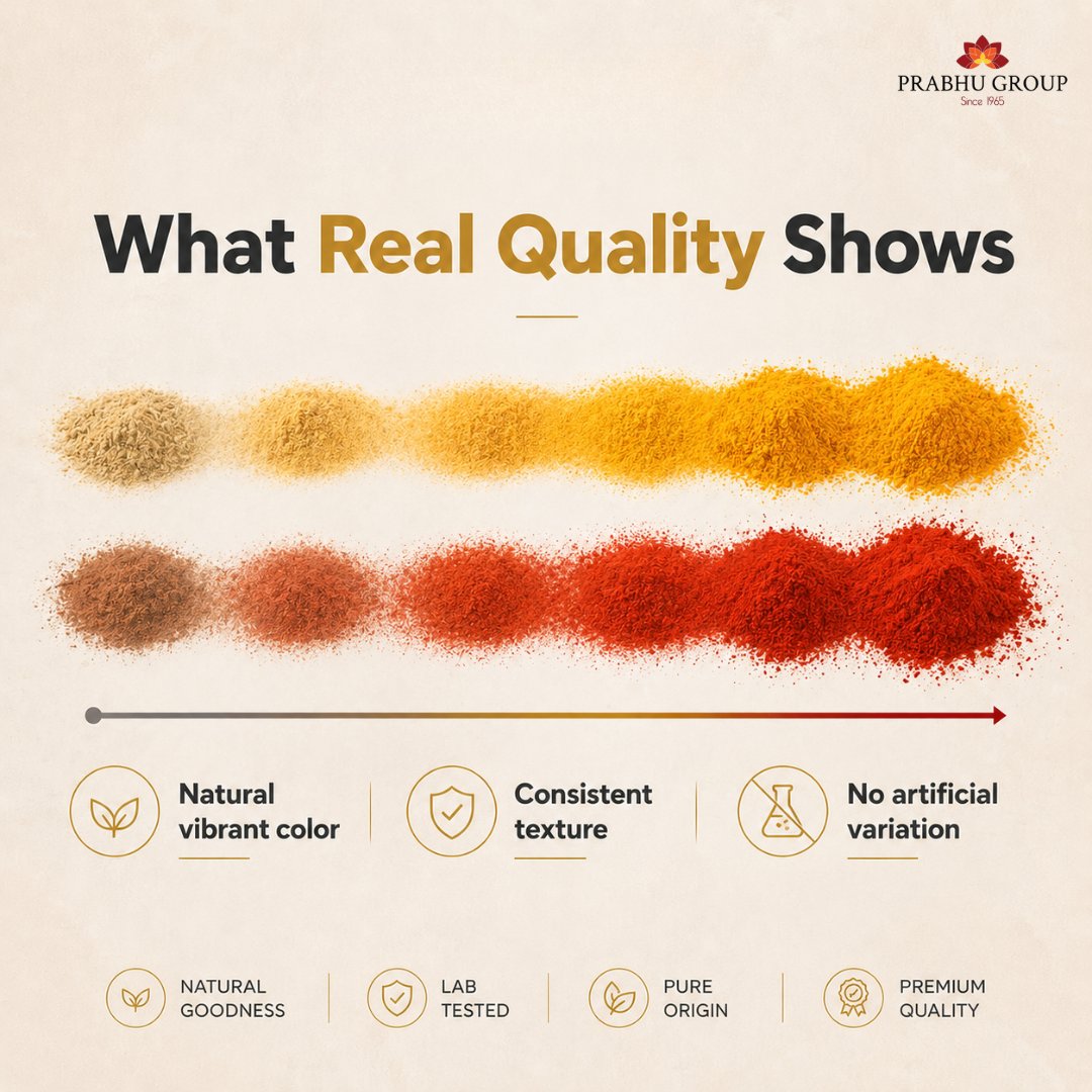 prabhugroupind's tweet photo. Color bolta hai… par sirf asli quality hi consistently dikhti hai. Turmeric ho ya chilli — farq wahi se shuru hota hai.

[ turmeric quality, chilli powder, spice color, consistency, spice sourcing, b2b spices, prabhu group ]

#PrabhuGroup #Turmeric #ChilliPowder #SpiceQuality https://t.co/GdqzVkNfp6