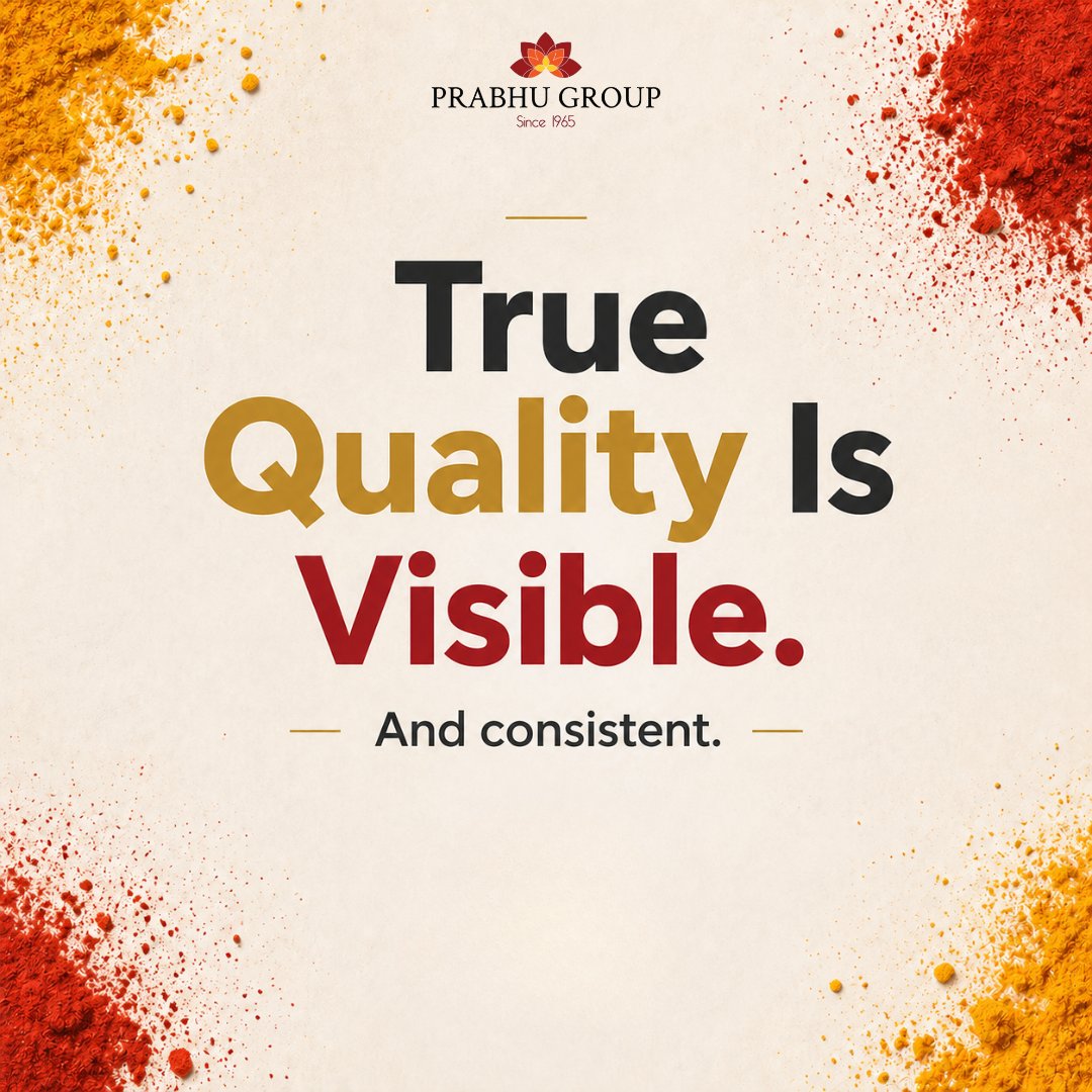 prabhugroupind's tweet photo. Color bolta hai… par sirf asli quality hi consistently dikhti hai. Turmeric ho ya chilli — farq wahi se shuru hota hai.

[ turmeric quality, chilli powder, spice color, consistency, spice sourcing, b2b spices, prabhu group ]

#PrabhuGroup #Turmeric #ChilliPowder #SpiceQuality https://t.co/GdqzVkNfp6