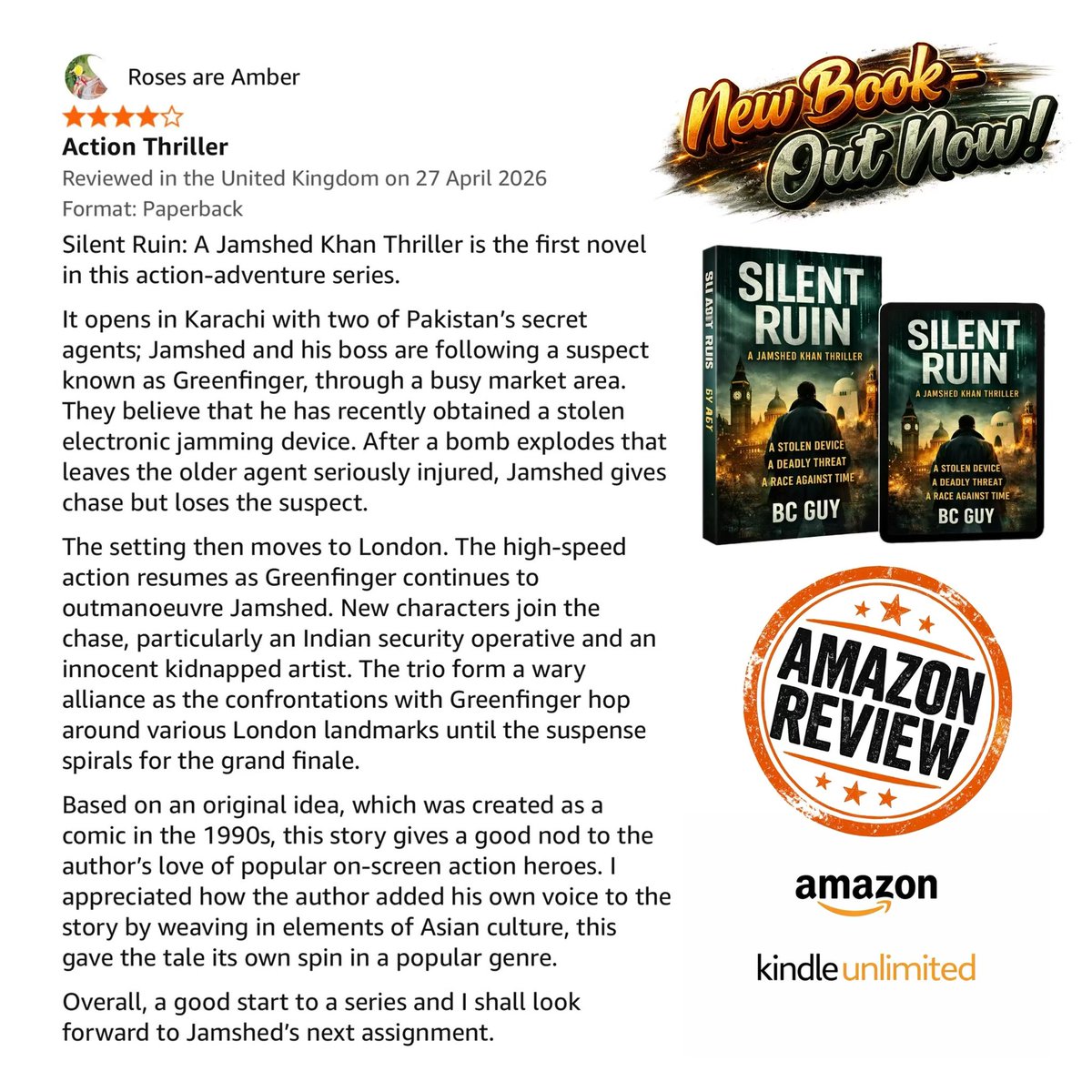 Shahzad_Sheikh's tweet image. Great to get another review for my new novel 🙏🏽☺️ Keep them coming! browncarguy.com/2026/04/15/my-… #books #novel #thriller