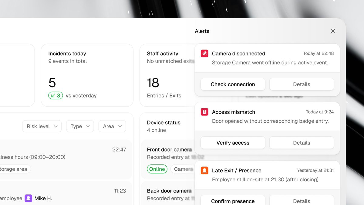 Working on an alert system for critical events in real-time