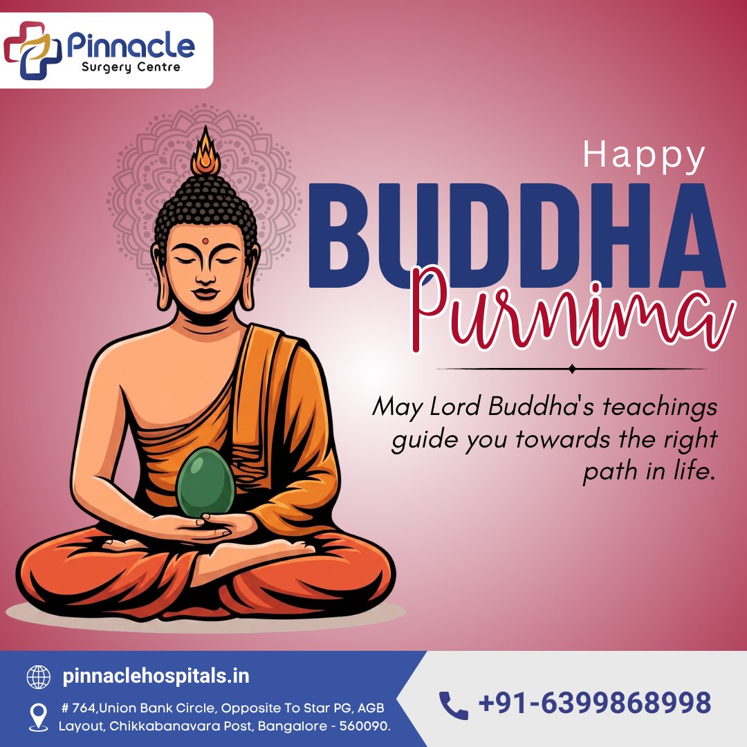 SurgeryPinnacle's tweet photo. On this sacred occasion of Buddha Purnima, may peace, compassion, and wisdom light your path. 🕊️

Wishing you and your family a serene and blessed Buddha Purnima. 🙏

#BuddhaPurnima #PeaceAndWisdom #Mindfulness #Compassion #Blessings #LordBuddha #StayHealthy https://t.co/Rx7fZL2hWR