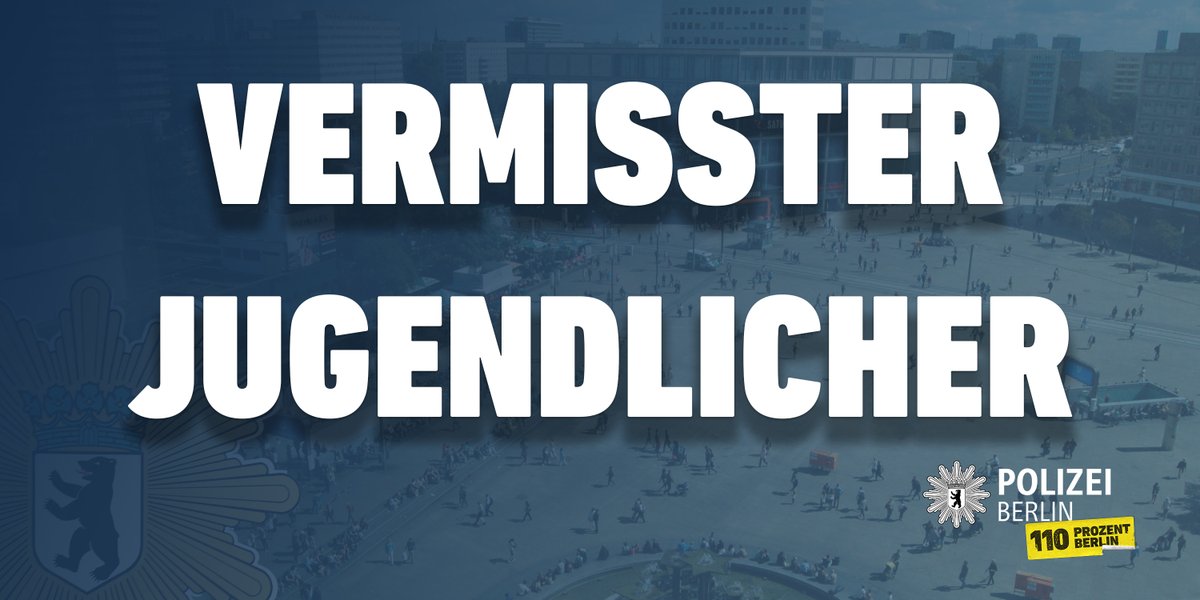 Der 16-jährige Tyrese M. wird seit gestern 12:45 Uhr #vermisst. Er stieg an der Haltestelle Rathaus #Pankow unbemerkt aus der Tram und wird seither vermisst. Da er an frühkindlichem Autismus leidet, ist er auf Hilfe angewiesen. 

Unsere #Dir1 fragt nun: 
- Wer hat Tyrese seitdem