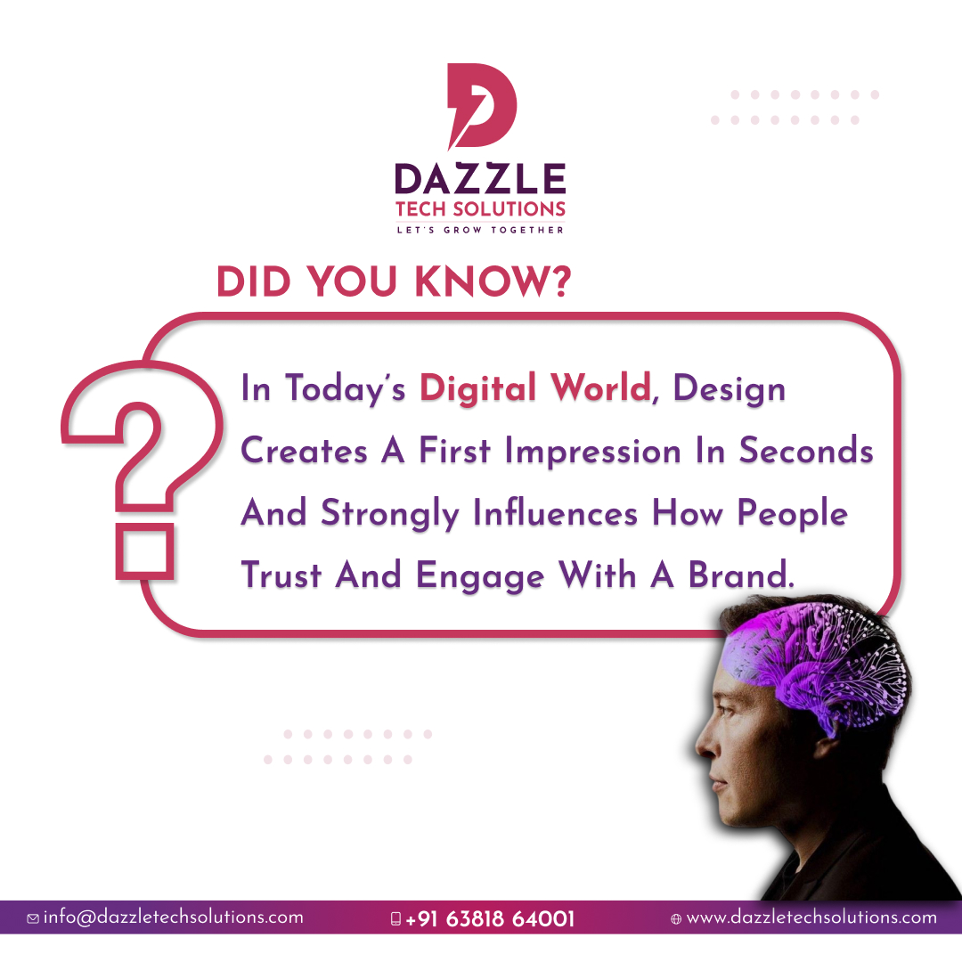 Dazzle_Tech_'s tweet image. 💡 Did you know?

Design isn’t just looks…
It’s your first impression ⚡

Make it count. Make it powerful.

📞 +91 63818 64001
🌐 dazzletechsolutions.com

#GraphicDesign #Branding #DigitalDesign #FirstImpression #DazzleTechSolutions