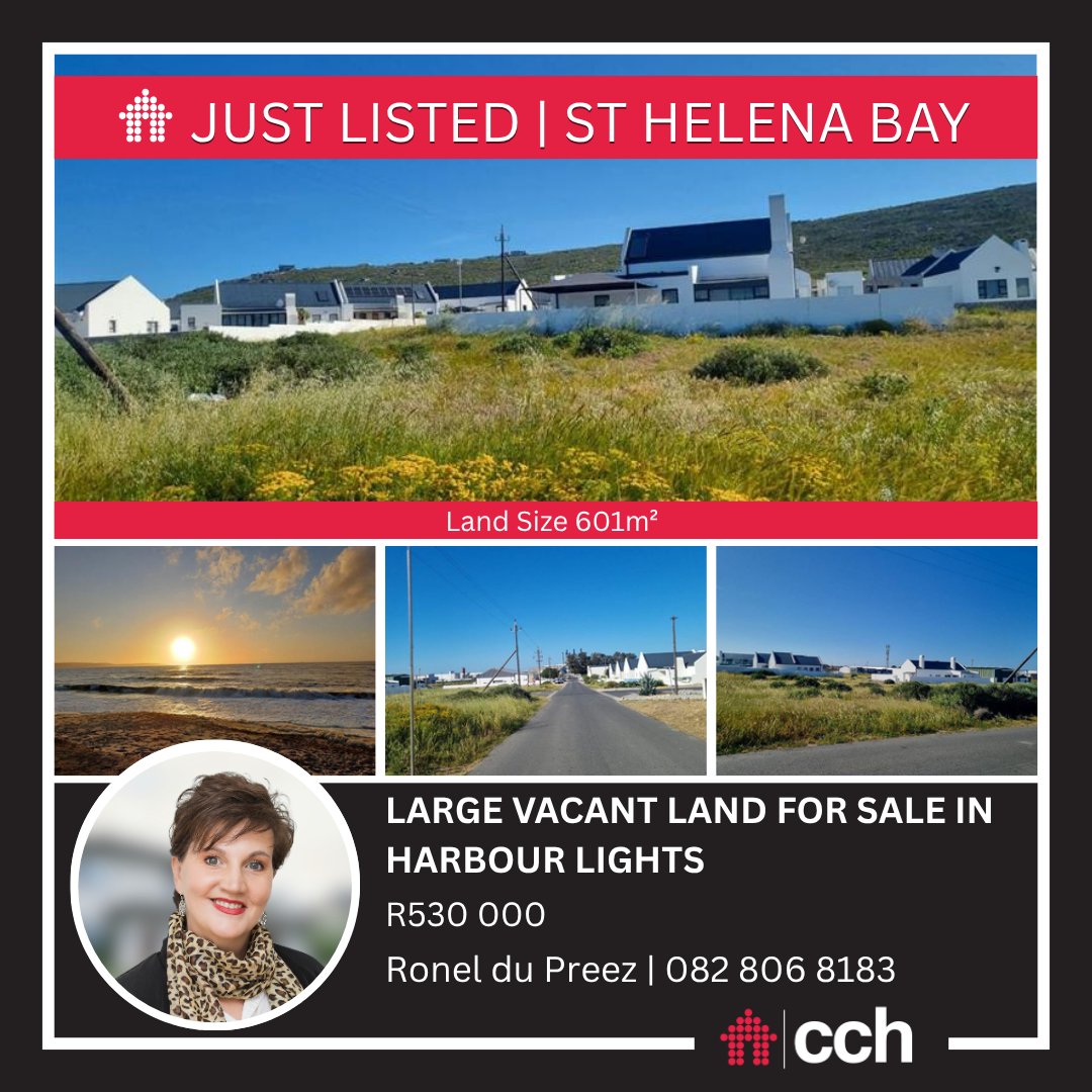 CCHHomes's tweet image. 601m² VACANT LAND FOR SALE IN ST HARBOUR LIGHTS – St Helena Bay - R530 000

See the full listing here:➜ cch.co.za/results/reside…

Ref: CCH2159

#CCH #westcoast #sthelenabay #harbourlights #plotforsale #vacantland #luxuryliving #modernliving #estateagents #roneldupreez