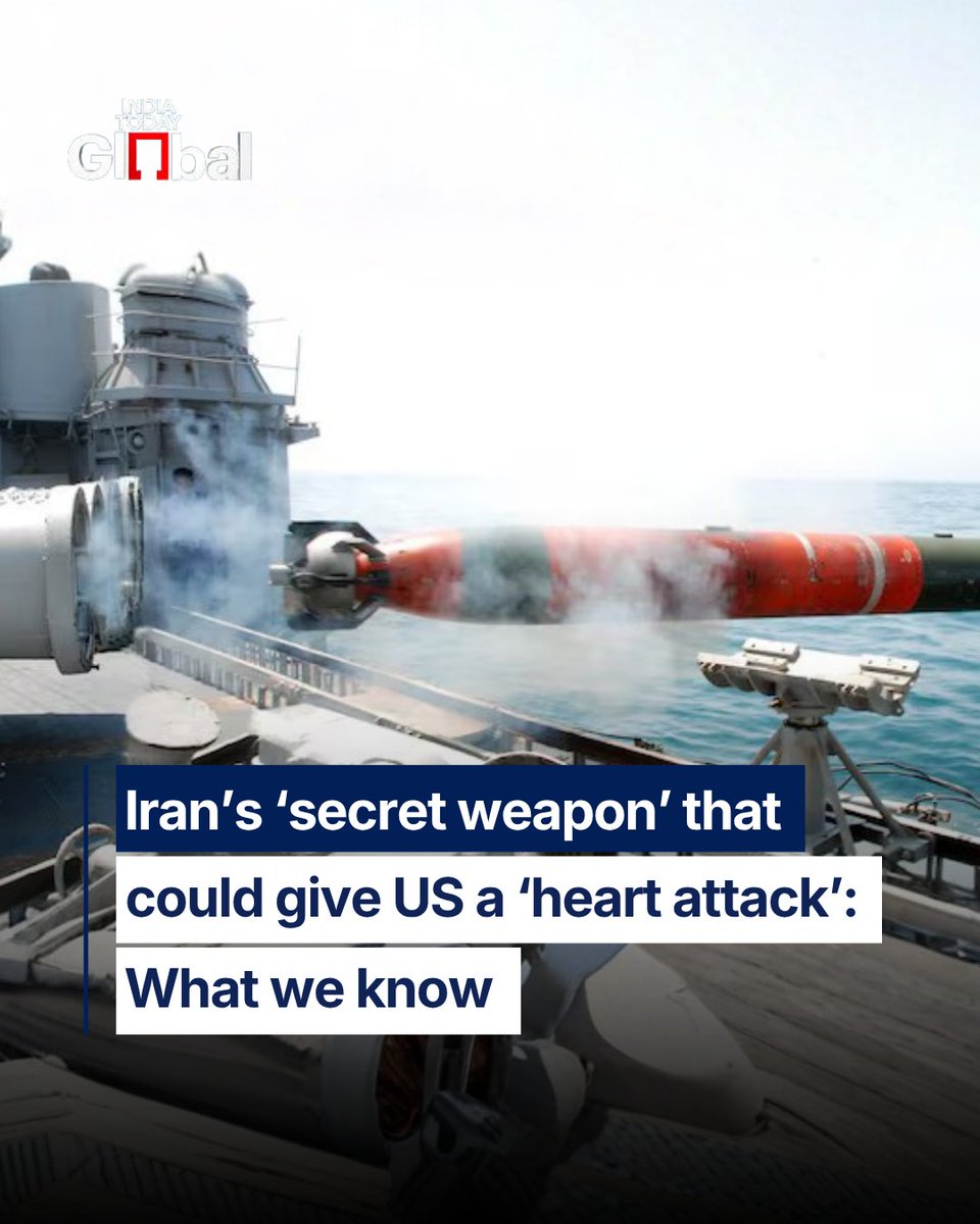ITGGlobal's tweet image. Iran hints at a ‘secret weapon’ that could give the US a ‘heart attack’ as talks stall. 

Experts believe it may be the high-speed Hoot torpedo, though questions remain over its real-world effectiveness.

Read: indiatoday.in/world/story/ir…

#Iran #USA #Defence #Missile #Geopolitics