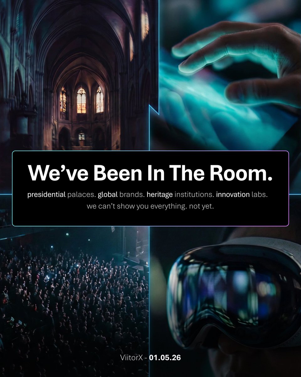 _ViitorX's tweet photo. We don't talk about most of what we've built. We keep building better.

We've been in the room. We can't show you everything.

Not yet!

Watch this space. May 1 changes that.

#ViitorX #ImmersiveTech #DigitalExperience #ImmersiveExperience #ViitorCloud https://t.co/2cER8VgbEG