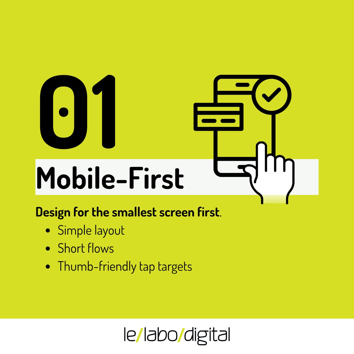 lelabodigital's tweet image. Small screens, big impact.

Mobile-first. Task-first. Content-first. Because great design isn’t about adding more—it’s about focusing on what matters most.

Design smarter. Design for people.

#MobileDesign #UXDesign #UIDesign #ProductDesign #DesignTips #DigitalDesign #UXUI