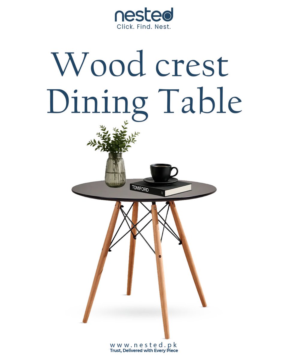 NestedPk's tweet image. Wood Crest Dining Table

𝗖𝗼𝗹𝗹𝗲𝗰𝘁𝗶𝗼𝗻: Dining Tables
𝗠𝗮𝘁𝗲𝗿𝗶𝗮𝗹: Wooden
𝗪𝗲𝗶𝗴𝗵𝘁: 8 Kg
𝗗𝗶𝗺𝗲𝗻𝘀𝗶𝗼𝗻𝘀: 𝗟: 28  𝗪: 28  𝗛 : 30

Pakistan's first online furniture marketplace &amp;amp; home décor

#NestedPK #diningtabledesign #ModernDiningTable
