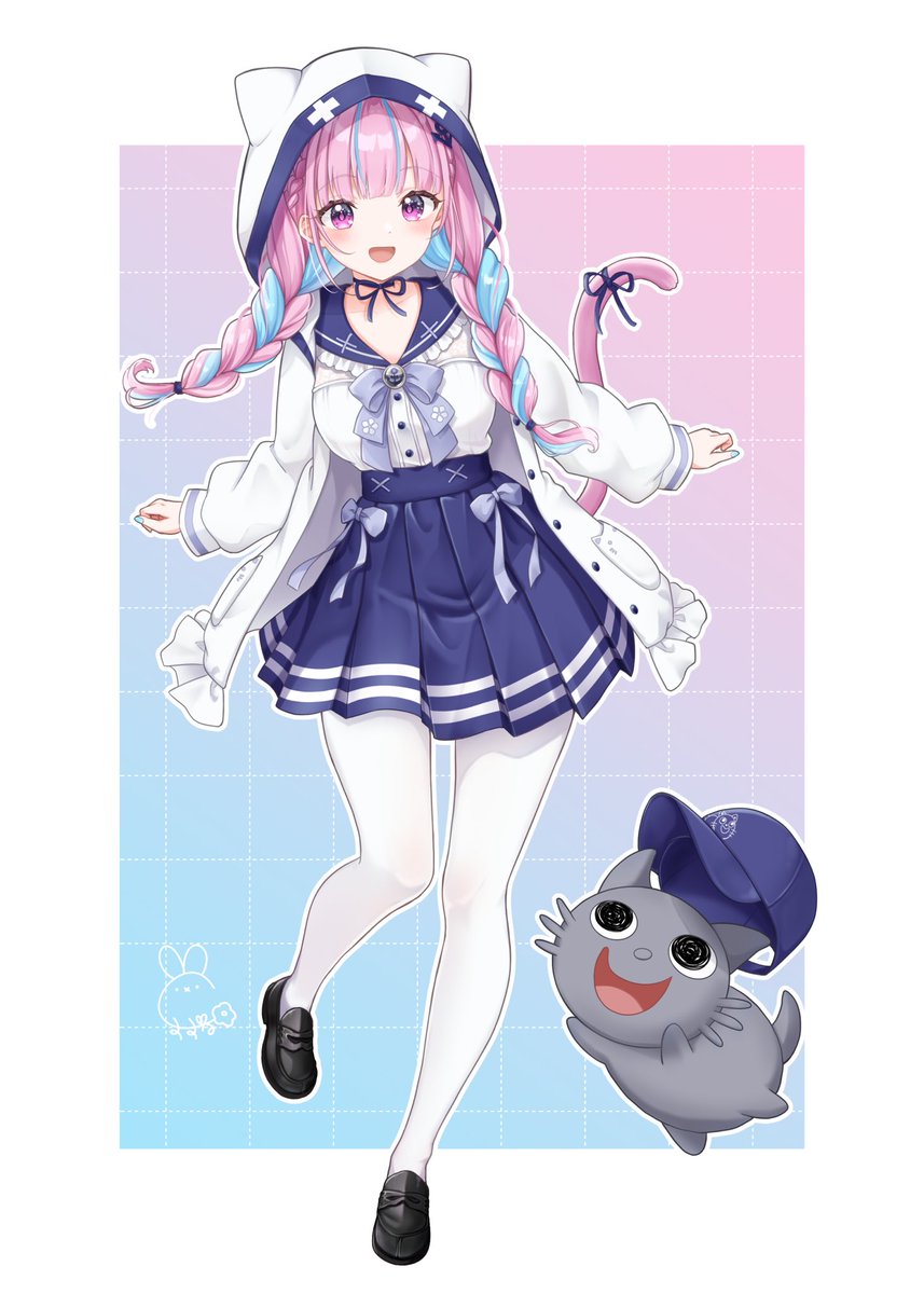ﾆｬｰ᎔^.  ̫.^᎔੭
 #あくあーと