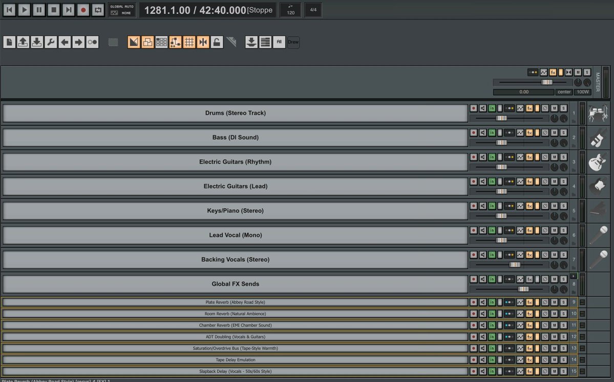 RGA_Audio's tweet image. 100% free. No Waves, no UAD, no third-party purchased plugins. Just REAPER stock plugins calibrated for authentic 1960s British console sound. gum.new/gum/cmiz7sdis0… #musicproduction #sounddesign #reaperdaw #freetemplate #homestudio #audiorecording #musicmakers #realgroovesaudio
