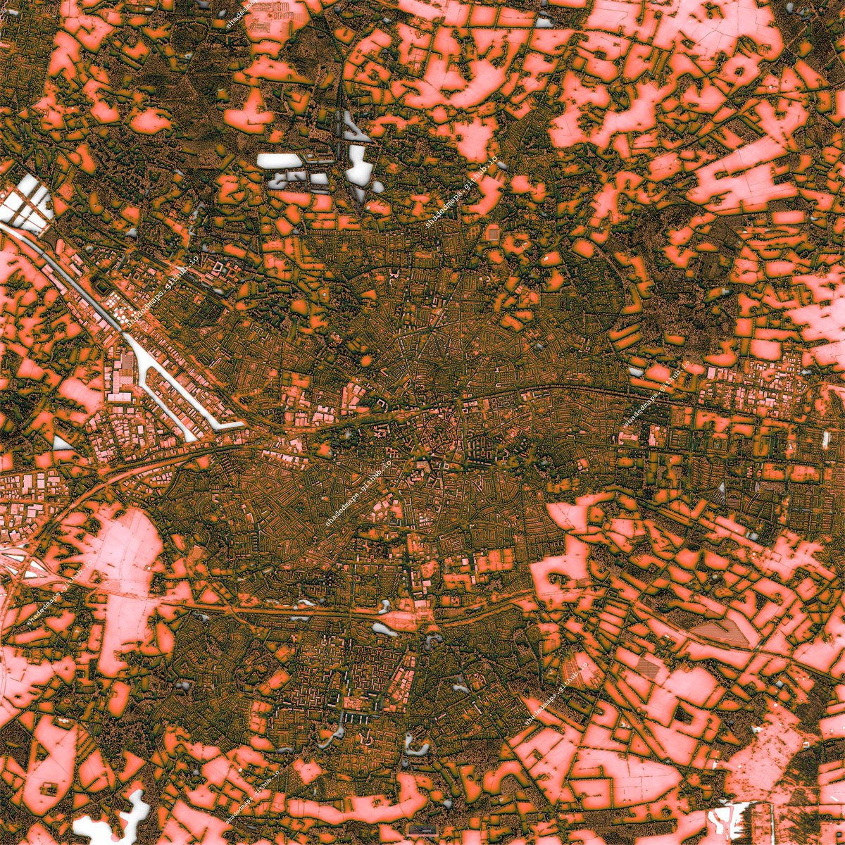 ShadedMaps's tweet image. A very detailed shaded map of Enschede, Netherlands. The full map is 20000 x 20000 pixels with 0.5 m resolution and is available at shadedmaps.github.io
Data source: ahn.nl/ahn-viewer [Rijkswaterstaat].
#lidar #dataviz #cartography #GIS #shadedrelief