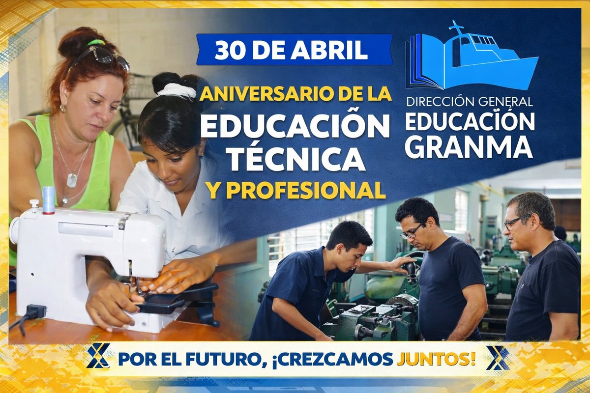 RobertoBorgesS5's tweet photo. Con la educación técnica y profesional construimos un futuro más productivo y sostenible.#ETPCuba #JuventudTecnica #30DeAbrilCuba #OrgulloETP #SaberYHacer #PasionPorLaTecnica #EducaciónGranma #CubaMined #Cuba #ProvinciaGranma https://t.co/N9qvVzltMa