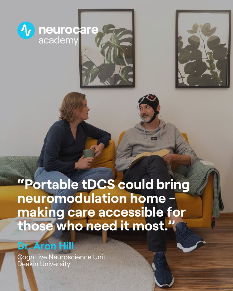 neurocaregroup's tweet image. “Portable tDCS could bring neuromodulation home - and expand access to care.” - Dr. Aron Hill
More flexibility. More access. More impact. 
🎥 Watch on YouTube or 🎧 listen on your favorite podcast app. 
#tDCS #Neuromodulation #MentalHealth #Innovation
