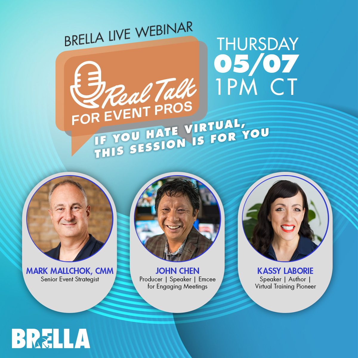 BrellaProd's tweet photo. ⚡VIRTUAL EXPERTS ASSEMBLE!⚡
In 1 week, our panel of experts will share what works in virtual experiences &amp; why most virtual events fail. Together, they'll unpack when virtual is the right choice, how engagement works &amp; how to measure impact!

🔗https://t.co/ZeZA1zQzsl https://t.co/RQxreux39E