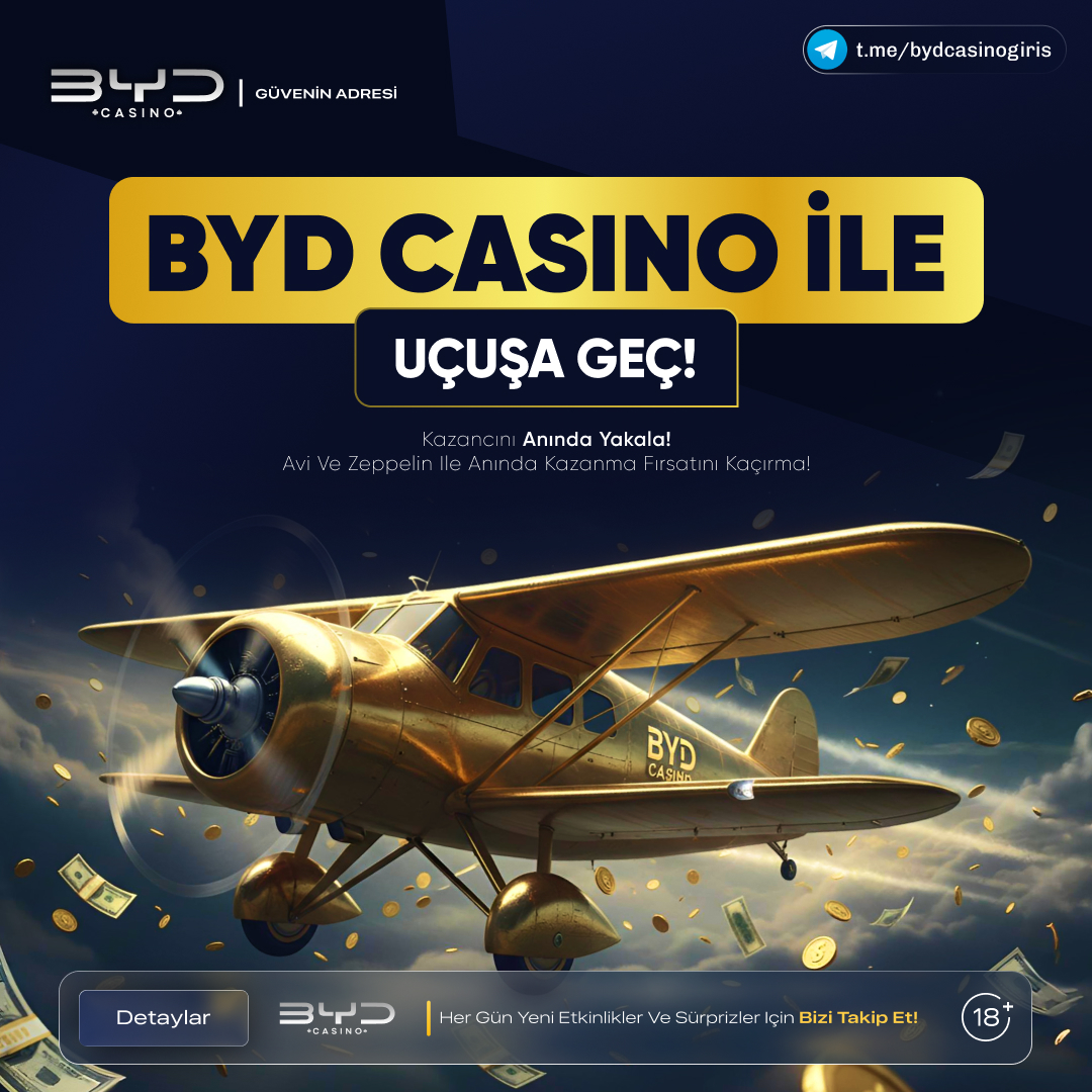 bydcasinotv's tweet image. BYD CASİNO İLE UÇUŞA GEÇ 💵

Gökyüzünde sınır yok, kazançta da olmasın!  ⚡️
🚀 #Aviator ve #Zeppelin oyunlarında anlık çarpanlarla
her saniye servetini katlama fırsatı seninle!
💥 100x çarpanlar seni bekliyor!
🎯 Kalkış hazır!
heylink.me/bydcasino2026
